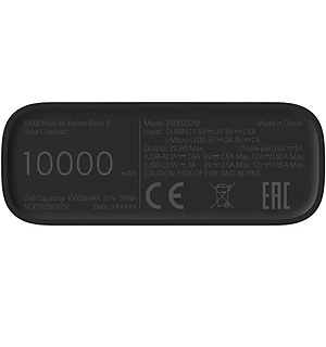 Pin sạc di động 10000mAh Mi Power Bank 3 Ultra Compact | 2*USB-A / 1*USB-C Upto 22.5W | BHR4412GL | Bảo hành 6 tháng | Hàng Chính Hãng