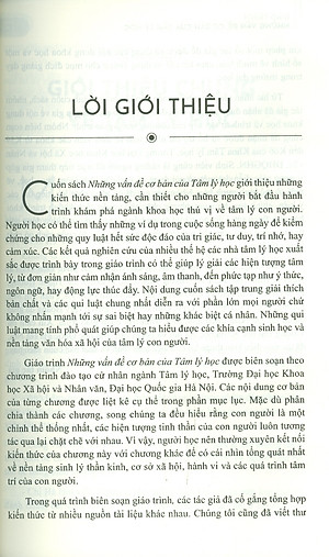 Những Vấn Đề Cơ Bản Của Tâm Lý Học (Giáo Trình Dành Cho Hệ Cử Nhân) 