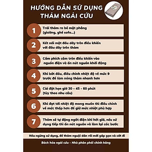 Thảm Ngải Cứu Điện, Đệm Sưởi Ngải Cứu Đông Y Nội Địa Trung Hỗ Trợ Đau Vai Gáy, Đau Lưng Nhức Mỏi Xương Khớp - TẶNG KÈM TÚI ĐỰNG HÀNG CHÍNH HÃNG MINIIN