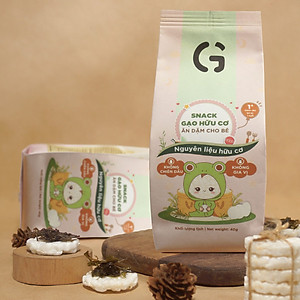 Bánh Snack Ăn Dặm Hữu Cơ Cho Bé GUfoods 40g - Thành Phần Gạo Organic, Không Gia Vị, Dễ Tiêu Hoá