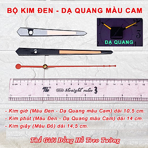Máy Đồng Hồ Eastar Kim Trôi Độ Chính Xác Cao – Bộ Kim Đao thân Kim màu Đen có Dạ Quang màu Cam – Kèm theo Pin Maxell.