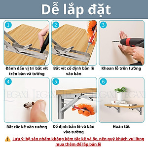 Giá Đỡ Bản Lề Gập, Giá Ke Góc Gập Đỡ Bàn Chữ K Gấp Gọn Treo Tường Pát Ke Đỡ Khay Kệ Nhà Bếp Phòng Khách Legaxi