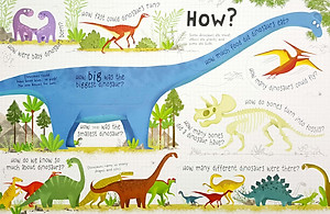 Sách tương tác tiếng Anh - Usborne Lift-the-flap Questions and Answers about Dinosaurs