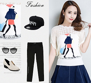 Áo Len Nữ Bốn Mùa Kiểu Cánh Dơi Họa Tiết Thêu Xinh AF_ALN010