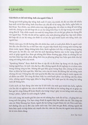 Sách Speaking Matrix - 1 Phút Nói Tiếng Anh Như Gió