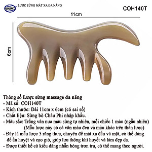 Lược sừng đa năng thần thánh (Size: M - 11cm) Mát xa làm đẹp.