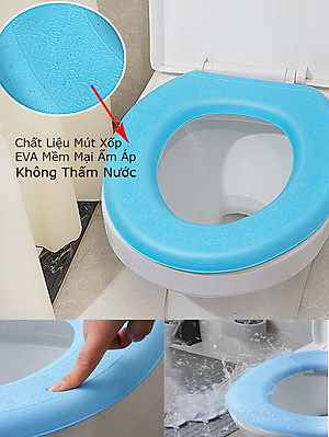 Miếng Lót, Đệm Lót Bồn Cầu Giữ Ấm Mùa Đông MINIIN , Chống Thấm Nước Chất Liệu Mút Xốp EVA Mềm Mại Ấm Áp - Giao Màu Ngẫu Nhiên