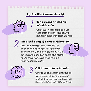 Combo 2 Lọ 40 Viên Uống Hỗ Trợ Tuần Hoàn Máu Não Blackmores Ginkgoforte