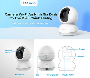 Camera IP Wifi TP-Link Tapo C200 Full HD 1080P Giám sát An Ninh - Hàng Chính Hãng
