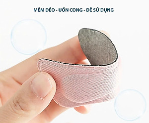Bộ 2 cặp lót giày 4D bảo vệ gót chân và chống tuột gót giày (loại bầu) 1 CẶP KEM VÀ 1 CẶP ĐEN