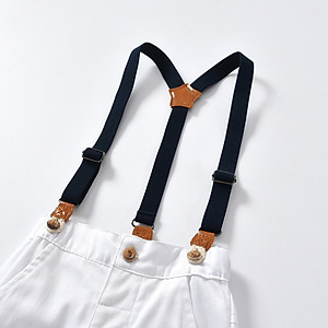 Bộ công tử bé trai, set áo sơ mi dài tay và quần quai đeo trẻ em, chất xịn dày đẹp, mẫu mới mặc sinh nhật sự kiện | MB10