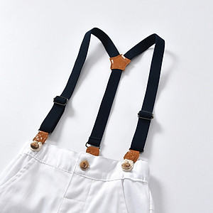 Bộ công tử bé trai, set áo sơ mi dài tay và quần quai đeo trẻ em, chất xịn dày đẹp, mẫu mới mặc sinh nhật sự kiện | MB10