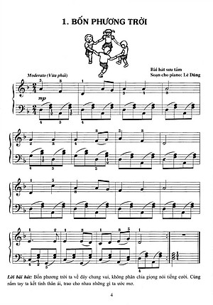 Sách Piano Cho Thiếu Nhi - Tập 4 (Kèm CD + links tải MP3)