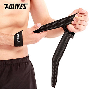 Dây Đai Quấn Cổ Tay Kéo Lưng Nâng Tạ Tập Gym Sport Wrist Bands AOLIKES YE-7635 - Hàng Chính Hãng