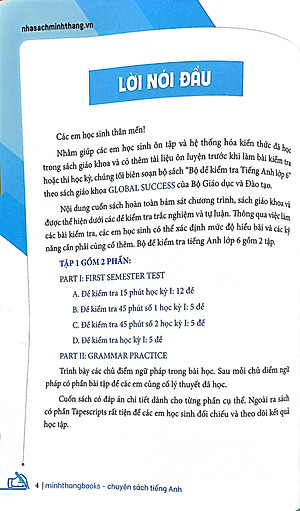 Global Success - Bộ Đề Kiểm Tra Tiếng Anh Lớp 6 - Tập 1 (Có Đáp Án)