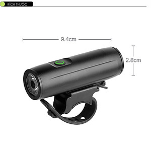 Pha Xe Đạp Mini 300 lumens EOS290 Sạc Điện USB Sáng Mạnh 3 Chế Độ Chống Nước Vỏ Hợp Kim Nhôm (pin 2000mAh) MaiLee