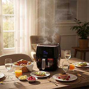 Nồi chiên không dầu điện tử Sharp 6.8 lít KF-AF68EPV - Hàng chính hãng