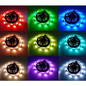 Dây Đèn LED Siêu Sáng 5050 RGB Chống Nước Quấn Cây Trang Trí Ngoài Trời