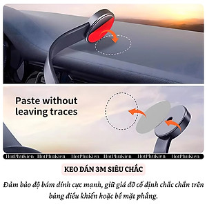 Giá đỡ điện thoại từ tính magnetic N52 cho xe hơi ô tô hiệu WIWU Mago Xoay 360 độ, keo 3M siêu chắc cho iPhone 16 15 14 13 12 Pro Max Plus S23 S24 S24 - Hàng nhập khẩu