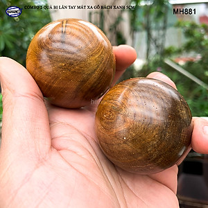 COMBO 2 quả bi 5cm mát xa - lăn tay Gỗ Bách Xanh (MH881) Mát xa giúp dẻo tay, chống mỏi toàn diện