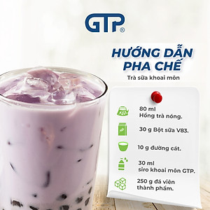Siro Khoai môn GTP - Chuyên dùng pha chế: Trà sữa, Trà trái cây, Cocktail, Mocktail…