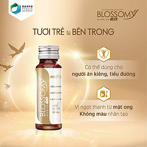 Nước uống collagen tổ yến giúp đẹp da, tăng cường sức khỏe Blossomy Premium lốc 3 chai x 50ml