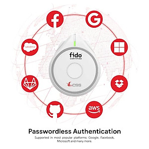 Khóa bảo mật VinCSS FiDO2® Fingerprint (NFC/Bluetooth/USB-C) - Multi Factor authentication (MFA) - Security Key and passkey - Chuẩn FIDO2 - Bảo vệ tài khoản online -  Hàng chính hãng