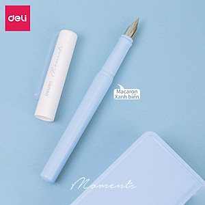 Hộp bút máy kèm ống mực xanh cao cấp Deli - Màu macaron - A932
