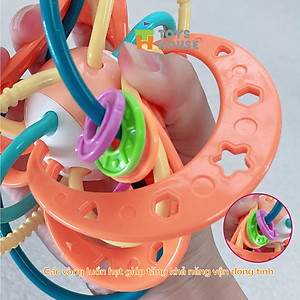 Đồ chơi bóng vòng nhựa mềm kết hợp gặm nướu cho bé ToysHouse 822-86