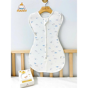 Nhộng Chũn Cotton Thun Lạnh MANNY Co Giãn, Mềm Mại Cho Bé Ngủ Ngon Có Khóa 2 Chiều [Mẫu Mới]