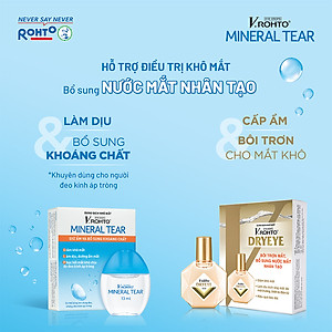 Combo 2 Nước nhỏ mắt giữ ẩm & bổ sung khoáng chất V.Rohto Mineral Tear 13ml