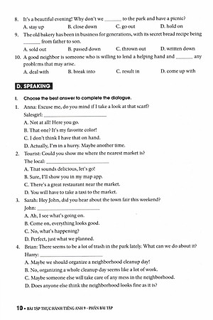 Bài Tập Thực Hành Tiếng Anh 9 - Có Đáp Án (Dùng Kèm SGK Tiếng Anh 9 Global Success) -  HASA