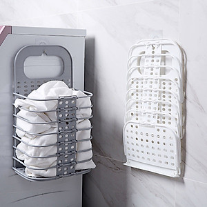 Giỏ Đựng Quần Áo Đồ Dùng Gấp Gọn Việt Nhật Treo Tường (Giao màu ngẫu nhiên)