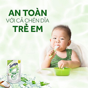 COMBO 3 Túi Nước rửa chén Sunlight Thiên nhiên (trắng) Túi 750gx3