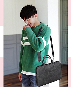 Túi xách, cặp xách da chống sốc cho máy tính, macbook chống nước vượt trội