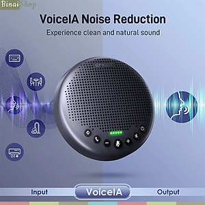 Emeet Luna Plus Kit - Loa Kèm Micro Họp Trực Tuyến, Chống Ồn VoiceIA, Bluetooth 5.0, 8+1 Micrô Dành Cho Nhóm 14 Người- Hàng chính hãng