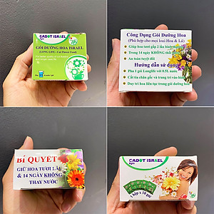 Bột Dưỡng Hoa Hồng Lâu Tàn (Set 10 hộp 1 hộp 10 gói tiết kiệm) giúp hoa luôn tươi mới, cánh hoa hồng cứng cáp gấp 2 lần và trong 14 ngày không thối nước hay cắt tỉa gốc hoa (hiệu Longlife nhập khẩu Israel)