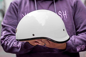 Mũ Bảo hiểm nửa đầu Bulldog Gang đủ màu: Đen nhám, đen bóng, trắng, bạc xước, đồng xước