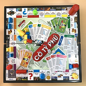 Bộ Chơi Cờ Tỷ Phú Monopoly Phiên Bản Việt Nam Tặng Thêm 2 Xí Ngầu Siêu To