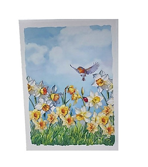 Thiệp 3D Pop Up Hoa Thủy Tiên Vàng – Thiệp Hoa Nghệ Thuật, Thiệp Chúc Mừng, Sinh Nhật, May Mắn, F56