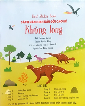 First Sticker Book - Sách Dán Hình Đầu Đời Cho Bé - Khủng Long