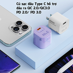 Củ sạc nhanh ip chuẩn PD 20W Rockspace T86 ổn định không nóng hàng chính hãng bảo hành 12 tháng bảo hành 1 đổi 1