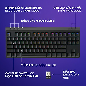 Bàn Phím Gaming Không Dây Logitech G515 LightSpeed TKL - Hàng Chính Hãng