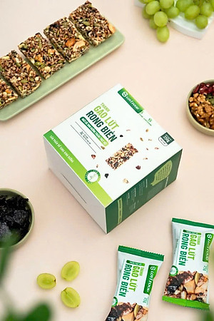 Thanh Gạo Lứt Rong Biển Lovifood 250g (10 gói x 25g) - Cung Cấp Vitamin và Khoáng Chất, Giúp Cân Đối Dinh Dưỡng, Tốt Cho Sức Khỏe, Bổ Sung Chất Đạm và Chất Xơ, Tốt Cho Tim Mạch, Huyết Áp - Người Ăn Kiêng, Ăn chay, Người Tập Gym, Yoga, Giảm Cân, Tiểu Đường