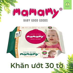 (Giá tốt) Khăn ướt Mamamy có hương/ không hương 30 tờ tiện mang đi
