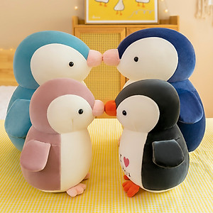Gấu Bông Chim Cánh Cụt I Love You Siêu Dễ Thương Mềm Mịn Cho Bé Yêu (25cm--->35cm) Vải Miniso 4 Chiều Co Giãn Êm Ái, Hàng Cao Cấp An Toàn Cho Trẻ Nhỏ