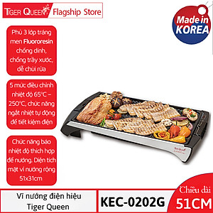 Vĩ nướng điện Tiger Queen KEC-0202G - Sản xuất tại Hàn Quốc - Hàng chính hãng