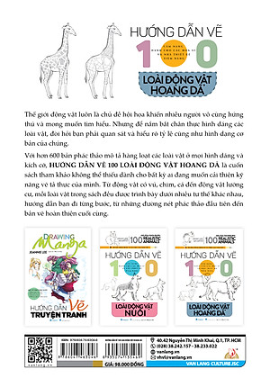 Hướng Dẫn Vẽ 100 Loài Động Vật Hoang Dã - Drawing Like An Artist - 100 Realistics Animals - Vanlangbooks