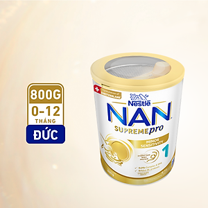 Sữa bột Nestlé NAN SUPREMEPRO 1 800g nhập khẩu Đức với 5HMO & đạm Gentle Optipro ( Dành cho trẻ từ 0 - 12 tháng tuổi)