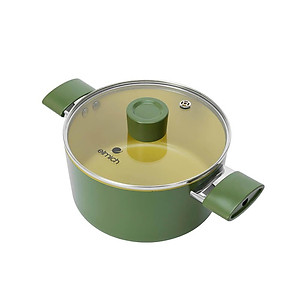 Bộ nồi phủ sứ chống dính Elmich Olive EL-5228OV03 size 18,20,24cm - Hàng chính hãng